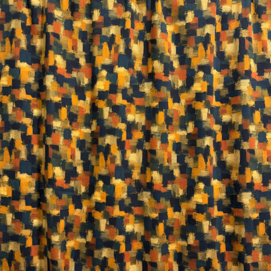 Digitrikoo: Abstraktit neliöt, murrettu oranssi - beige - tummanvihreä