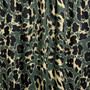 Kudottu viskoosi: Leopard, tummanvihreä - beige - musta 