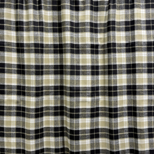 Flanelli: Ruudullinen, beige - musta - valkoinen