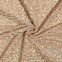 Paljettiverkkokangas, beige - ruusukulta