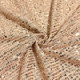 Paljettiverkkokangas, beige - ruusukulta