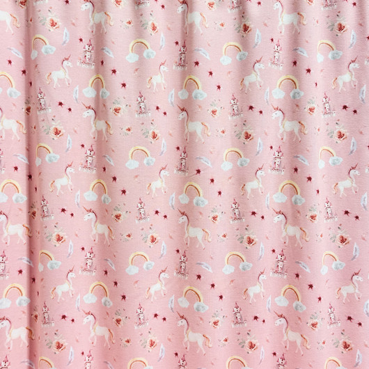 Digitrikoo: Yksisarviset ja sateenkaaret, hento vaaleanpunainen - vaaleankeltainen