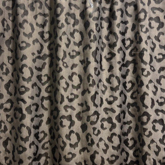 Viskoosi jacquard: Leopard, taube - ruskea