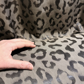 Viskoosi jacquard: Leopard, taube - ruskea