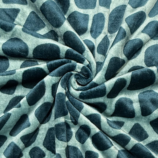 Polar fleece: Kirahvi, vaalea turkoosi - petrooli