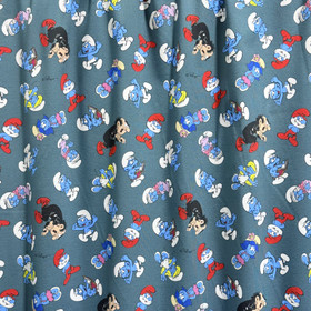 Smurffit -trikookangas: Smurffit, sini-harmaa