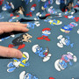 Smurffit -trikookangas: Smurffit, sini-harmaa