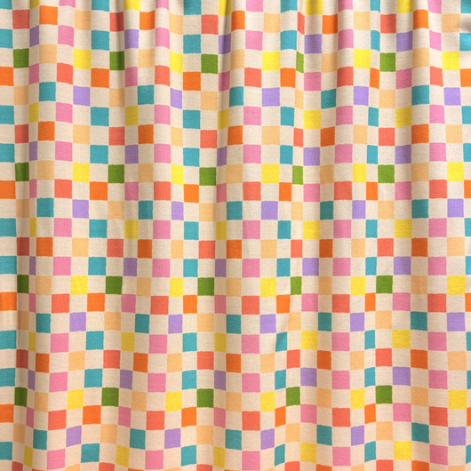 Digitrikoo: Värikkäät ruudut, vaalea beige - monivärinen