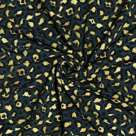 Bambutrikoo: Leopard, tummanvihreä - kulta