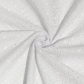 Brodeerattu puuvilla: Isot kuviot, valkoinen