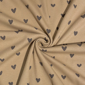 Ribbitrikoo: Sydämet, tumma beige