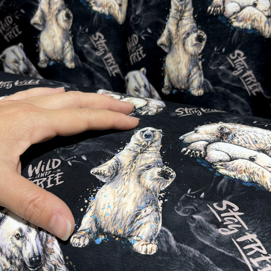 Digitrikoo: Jääkarhut - Stay wild, musta 