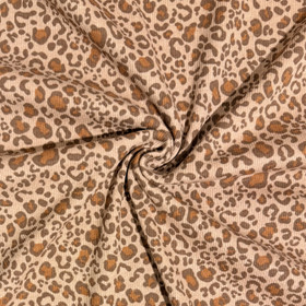 Ribbitrikoo: Leopard, taube - ruskea - konjakki