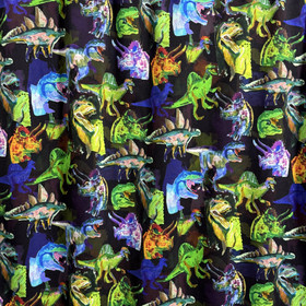 Digijoustocollege: Dinot, musta - limenvihreä - sininen