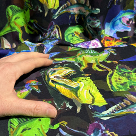 Digijoustocollege: Dinot, musta - limenvihreä - sininen