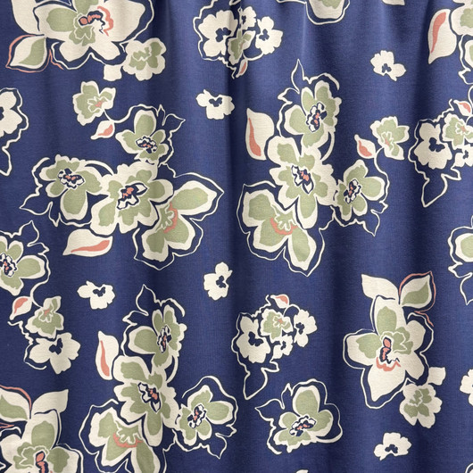 Digijoustocollege: Oliivinvihreät kukat, jeans - valkoinen 