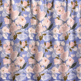 Viskoositrikoo: Hennot roosat ruusut, taivaansininen