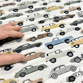 Digitrikoo: Vanhat autot, vaaleanharmaa - valkoinen - monivärinen