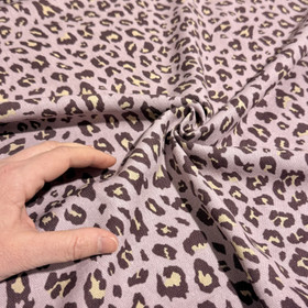 Kivipesty viskoosi-pellava: Leopard vanha violetti - mauve