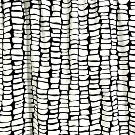 Kudottu viskoosi - puuvilla: Krokotiili, musta - luonnonvalkoinen 