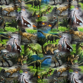 Digitrikoo: Dinosaurukset, vihreä - monivärinen