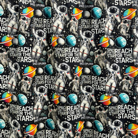 Digijoustocollege: Astronautit, musta - valkoinen - turkoosi