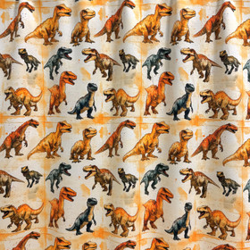 Digijoustocollege: Dinosaurukset, beige - murrettu oranssi