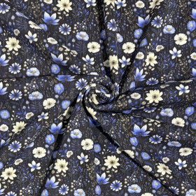 Ribbitrikoo: Pikkukukat, tummansininen - sininen - valkoinen 