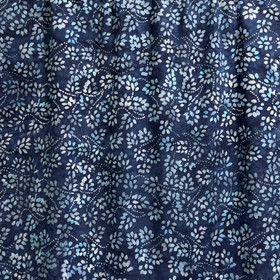 Batiikkipuuvilla, tummansininen - vaalea turkoosi