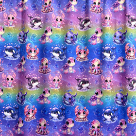 Digitrikoo: Kilpikonnat ja delfiinit, sininen - pinkki - monivärinen