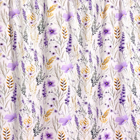 Digitrikoo: Kesäkukat, vaalea laventeli - violetti - okra