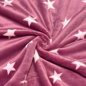 Polar fleece: Tähdet, vaaleanpunainen
