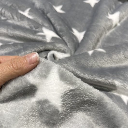 Polar fleece: Tähdet, harmaa