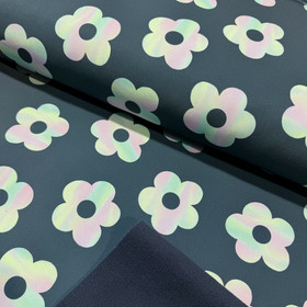 Softshell: Pastellikukat, tumma petrooli - minttu - vaaleanpunainen