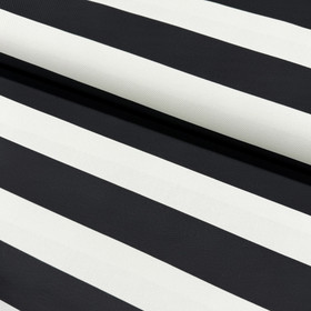 Canvas: Vaakaraidat, musta - luonnonvalkoinen