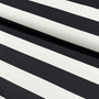 Canvas: Vaakaraidat, musta - luonnonvalkoinen