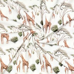 Ribbitrikoo: Kirahvit, valkoinen - vihreä - ruskea