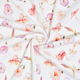 Ribbitrikoo: Kesäiset kukat, valkoinen - roosa - vaaleanpunainen