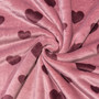 Polar fleece: Sydämet, vanha roosa - viininpunainen