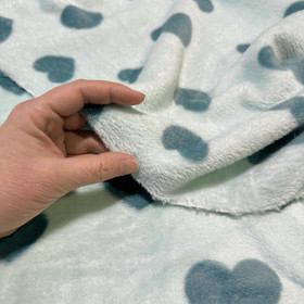 Polar fleece: Sydämet, minttu - petrooli