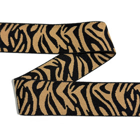 Bokserikuminauha 40mm seepra: vaaleanruskea - musta