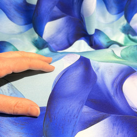 Digitrikoo: Laineet, minttu - sininen - vihreä