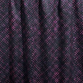 Viskoosi twill: Abstraktit pallot ja ruudut, musta - tummanharmaa - pinkki