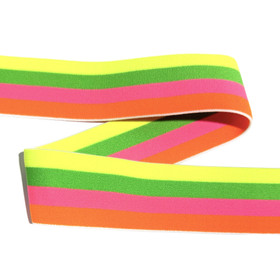 Bokserikuminauha 40mm raita, neonvärit