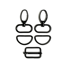 Laukkutarvikesetti 25mm: Metalli, mattamusta