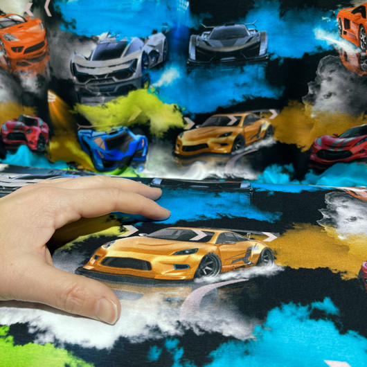 Digitrikoo: Tuning-autot, musta - sininen - lime