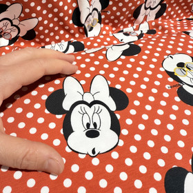 Minni Hiiri -trikookangas: Dots, punainen