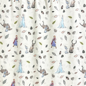 Frozen -trikookangas: Anna, Elsa ja lehdet, beige