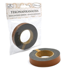 Tekonahkanauha / keinonahkanauha 1,5cm x 2m, ruskea