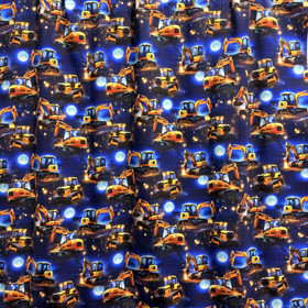 Digitrikoo: Piirretyt kaivurit, tummansininen - oranssi 